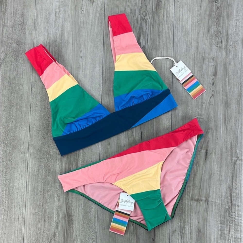 ☀️BILLABONG☀️ MAS FIESTAS PLUNGE LOW RIDING BIKINI SET - Picture 2 of 11